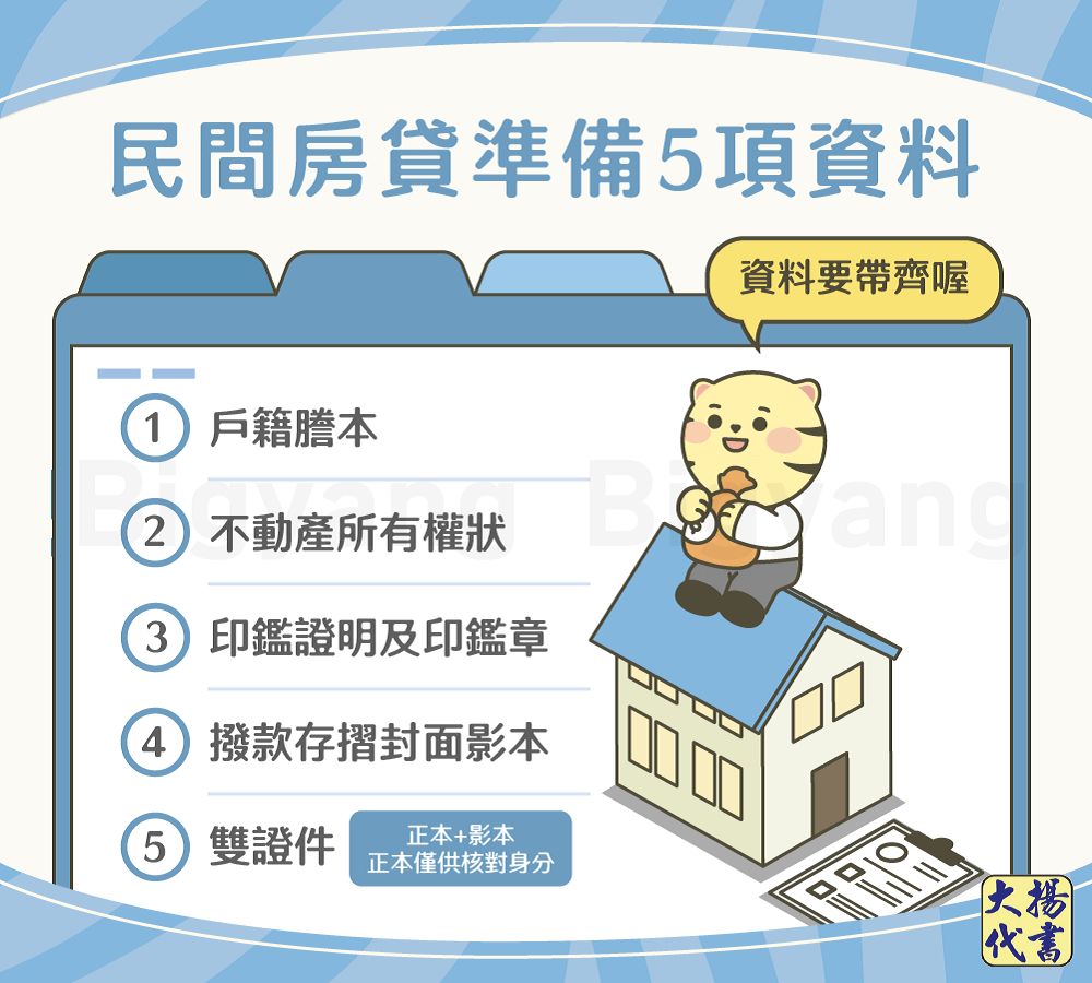 民間房貸準備5項資料－大揚代書