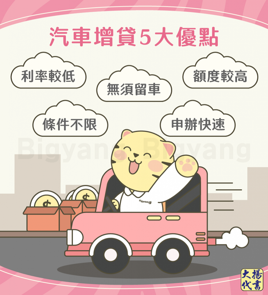 汽車增貸5大優點－大揚代書